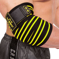 C.P Sports Elbow Wraps Pro 1,3 m, black/yellow