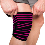 C.P Sports Knee Wraps, black/pink, 2 m