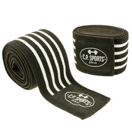 C.P Sports Knee Wraps, black/white, 2 m