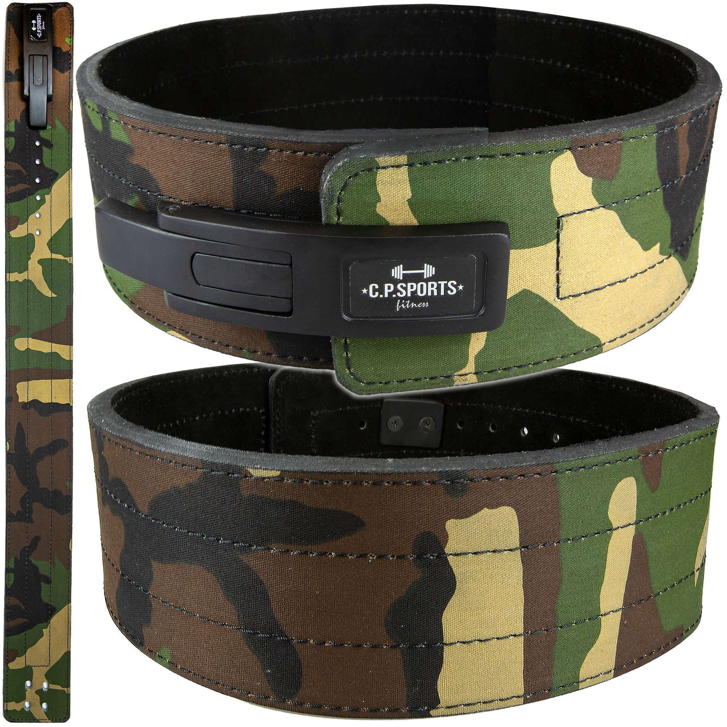 C.P Sports Powerlifting Lever Belt, green camo