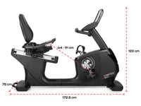 Gymstick PRO20.0 Recumbent Bike Motionscykel – Proffskvalitet för gym och hem