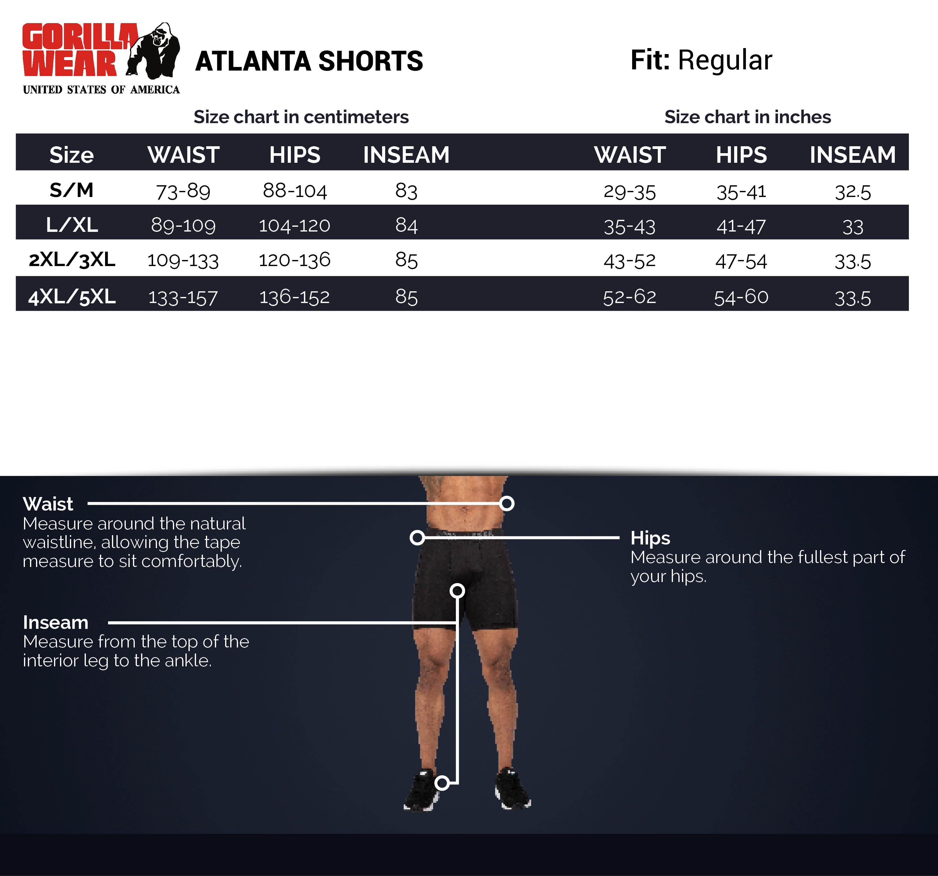 Gorilla Wear Atlanta Shorts, black/red