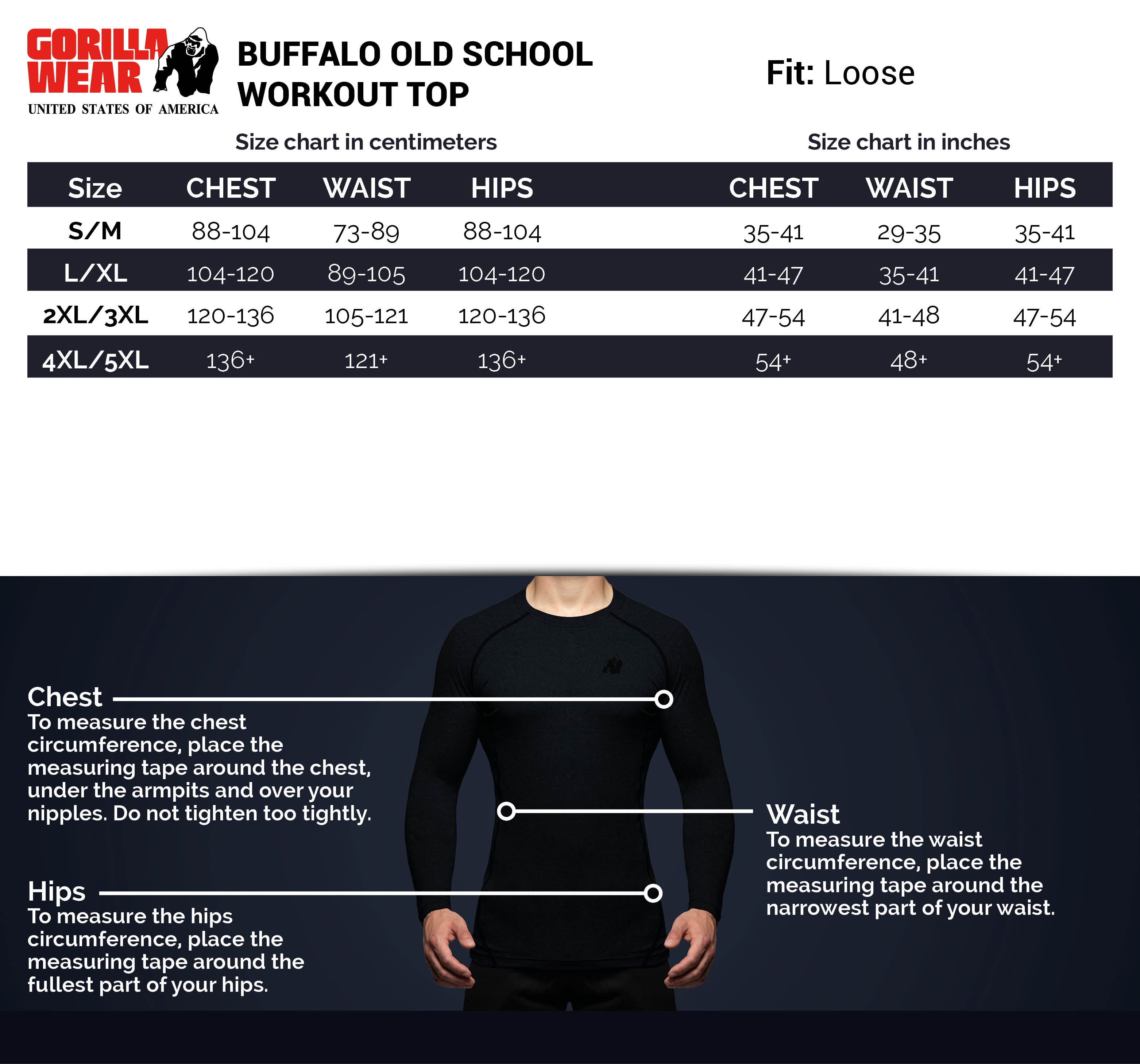 Gorilla Wear Buffalo Old School Workout Top, black/grey