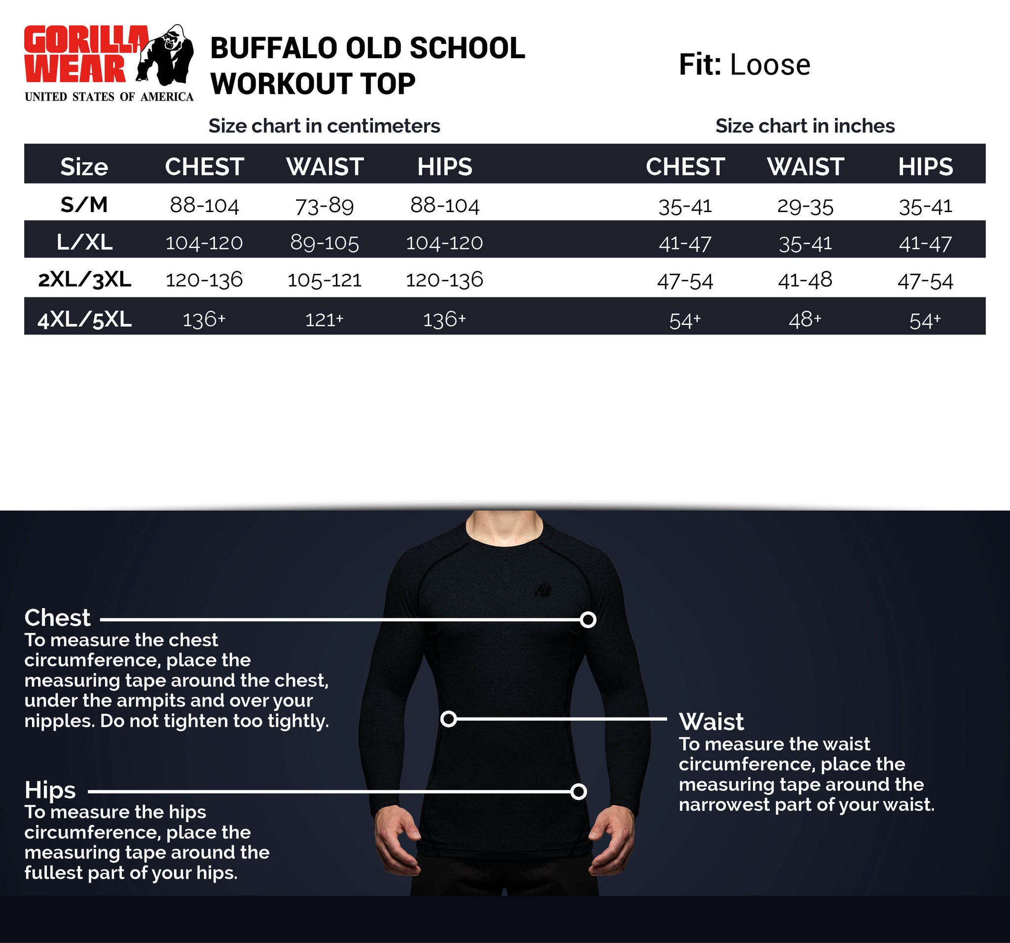 Gorilla Wear Buffalo Old School Workout Top, black/red