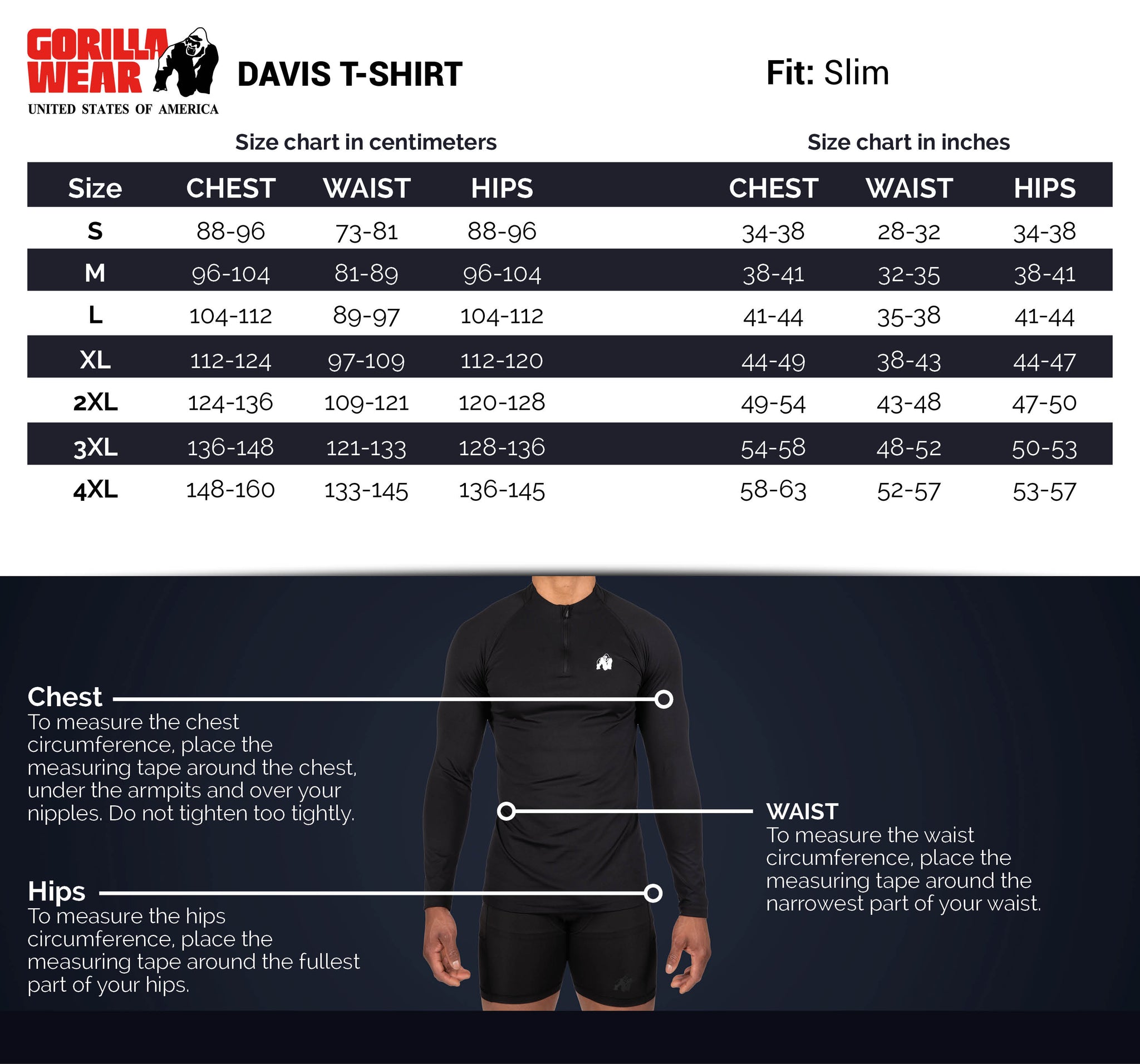 Gorilla Wear Davis T-Shirt, black