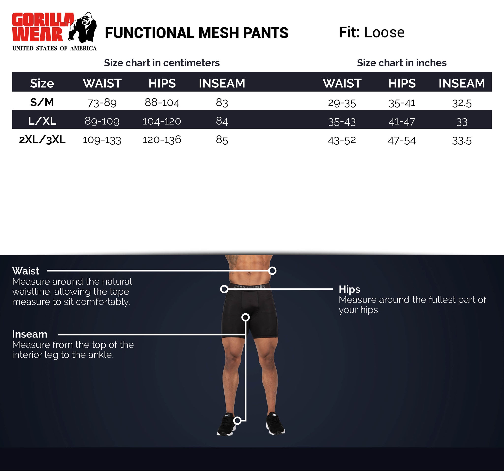 Gorilla Wear Functional Mesh Pants, Svart / Grön