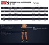 Gorilla Wear Gorilla Wear Boxershorts 3-pack, grey/navy/red