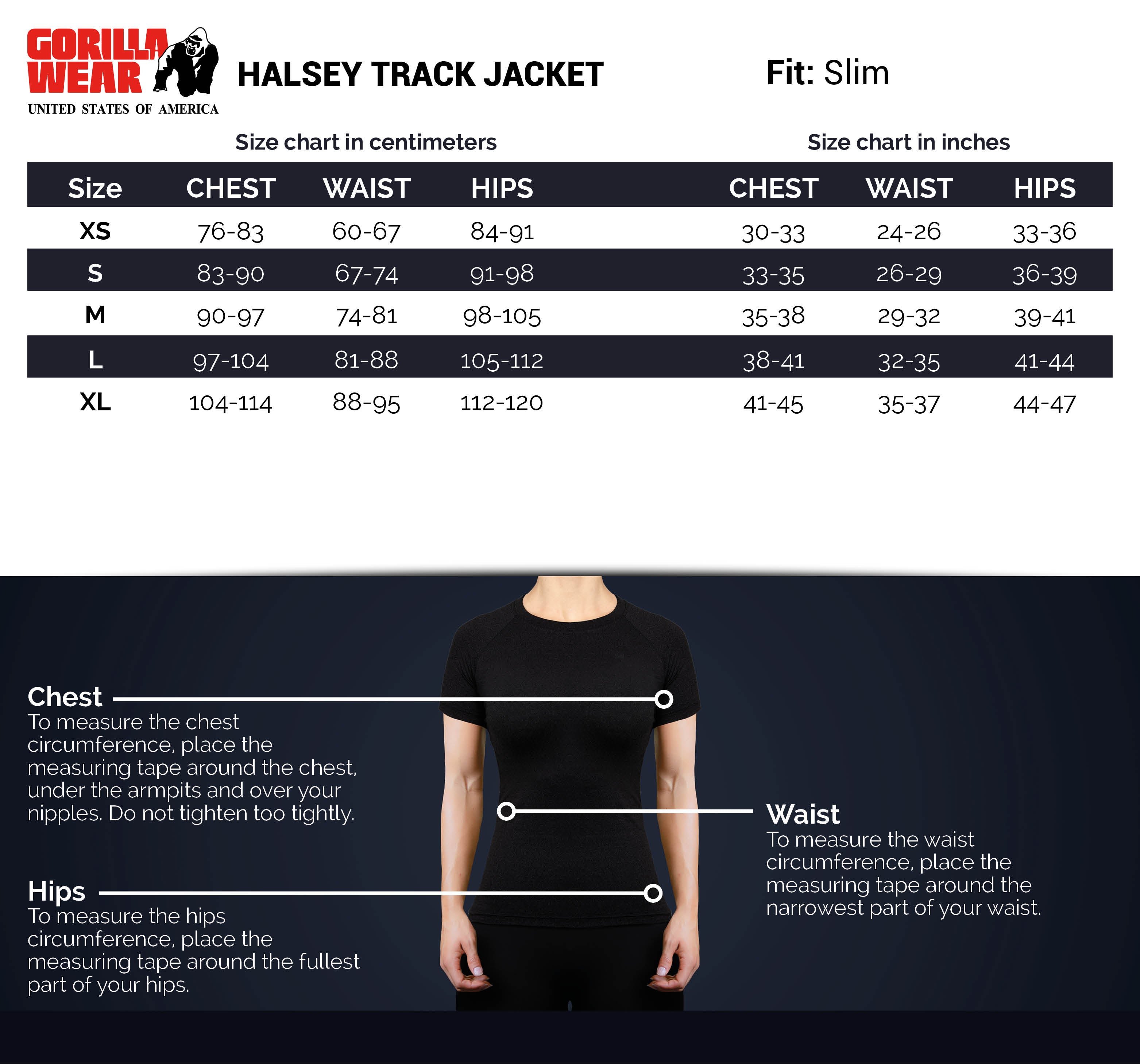 Gorilla Wear Halsey Track Jacket, black