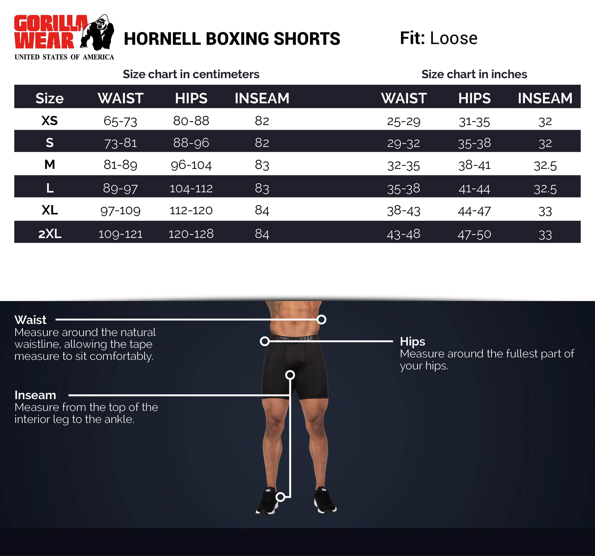 Gorilla Wear Hornell Boxing Shorts, black/red