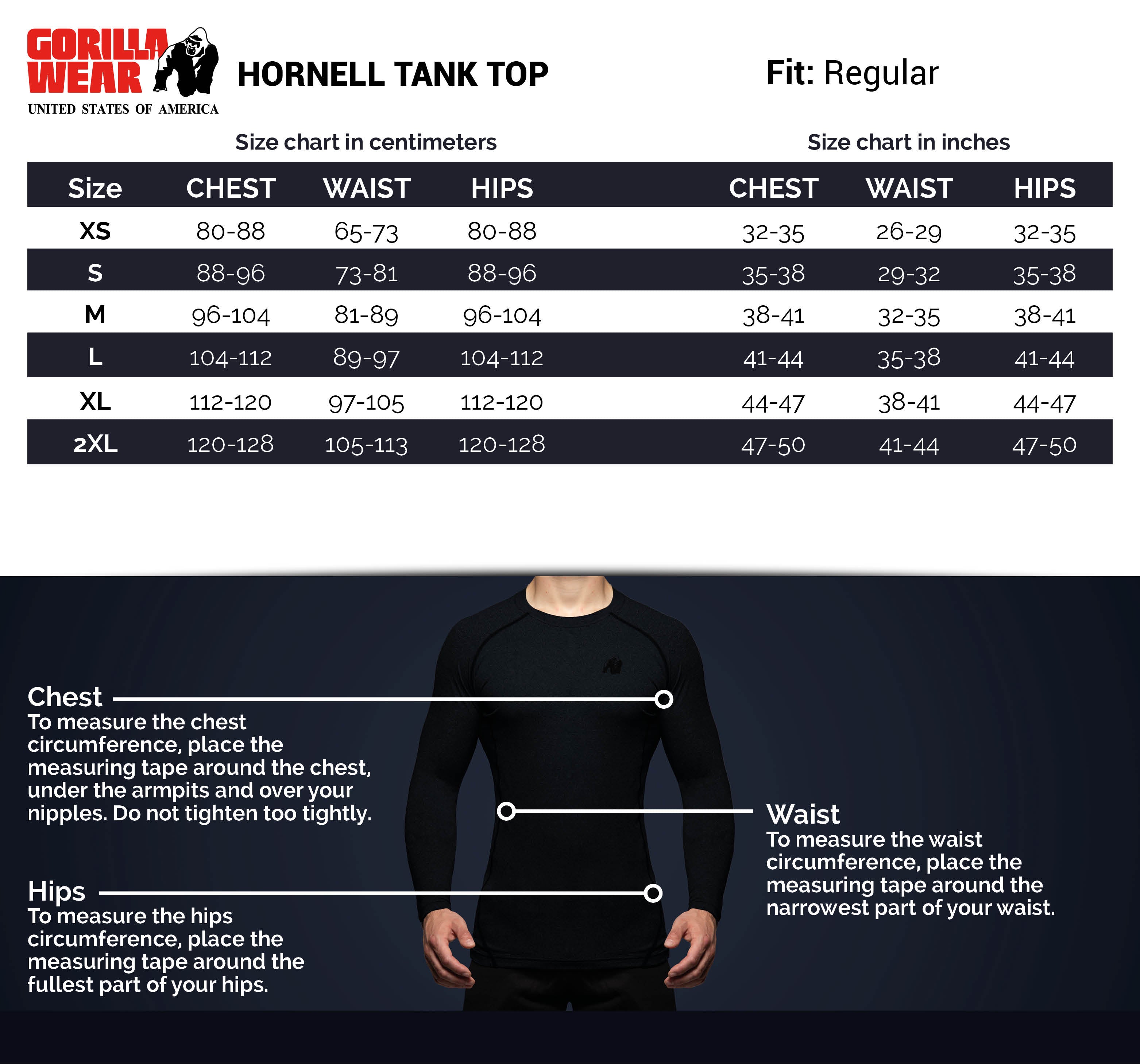 Gorilla Wear Hornell Tank Top, black/grey