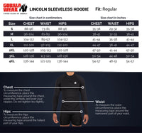 Gorilla Wear Lincoln Sleeveless Hoodie, Grå