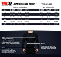 Gorilla Wear Logan Oversized T-Shirt, beige/red