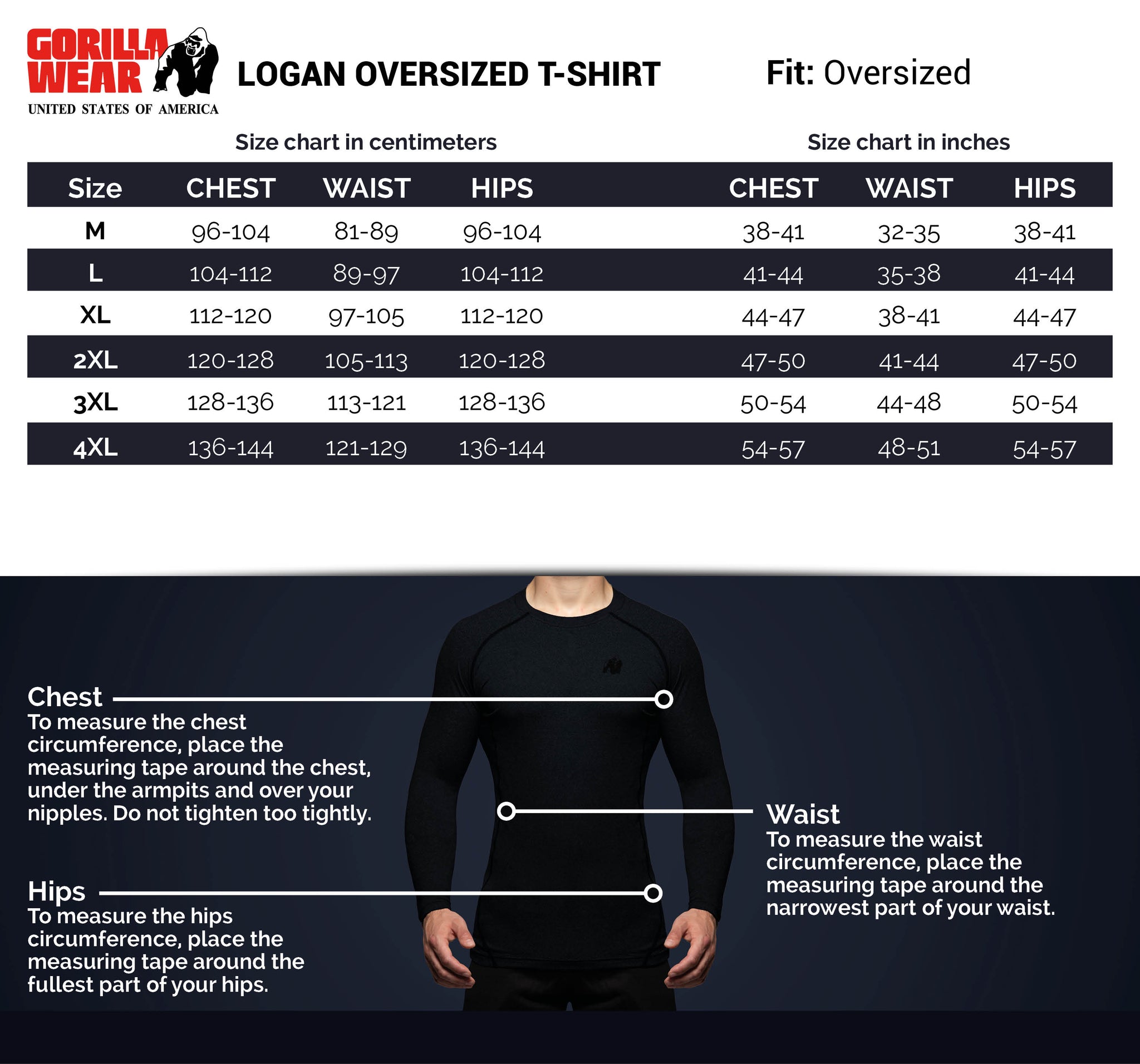 Gorilla Wear Logan Oversized T-Shirt, beige/red