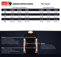 Gorilla Wear Marion Zipped Hoodie, black