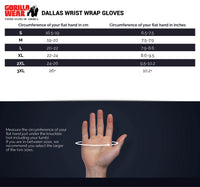 Gorilla Wear Dallas Wrist Wraps Gloves, black/blue