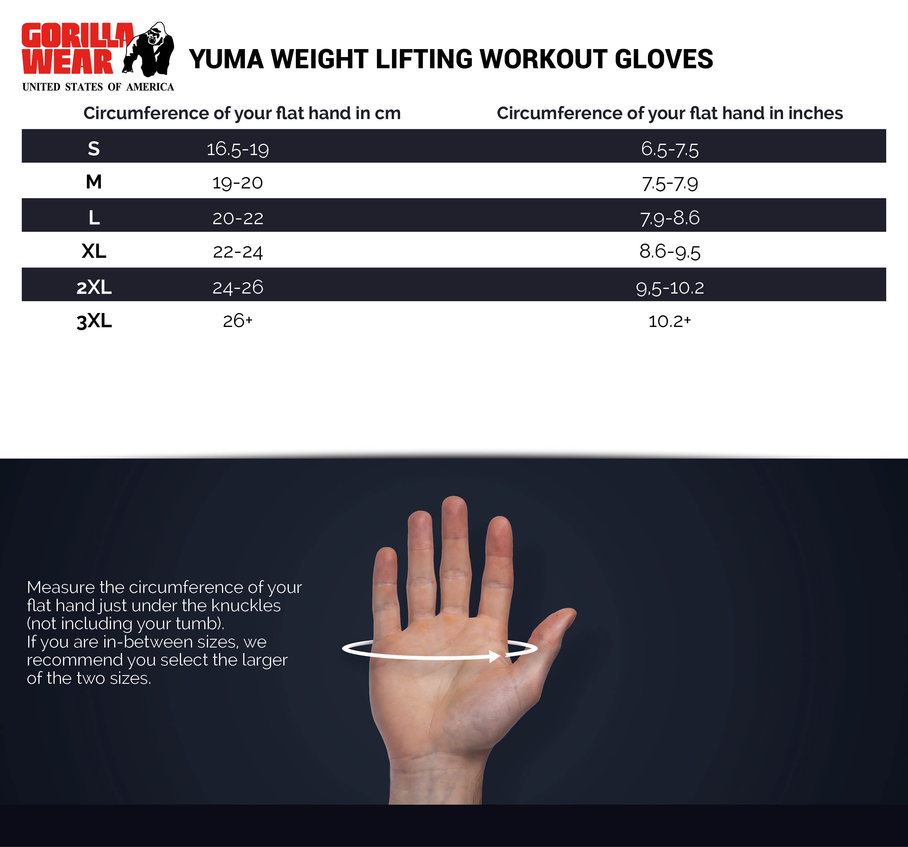 Gorilla Wear Yuma Träningshandskar Weightlifting Workout Gloves, black/white