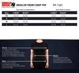 Gorilla Wear Mesa Zip Front Crop Top, black