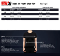 Gorilla Wear Mesa Zip Front Crop Top, burgundy red