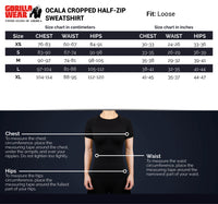 Gorilla Wear Ocala Cropped Half-Zip Sweatshirt, black