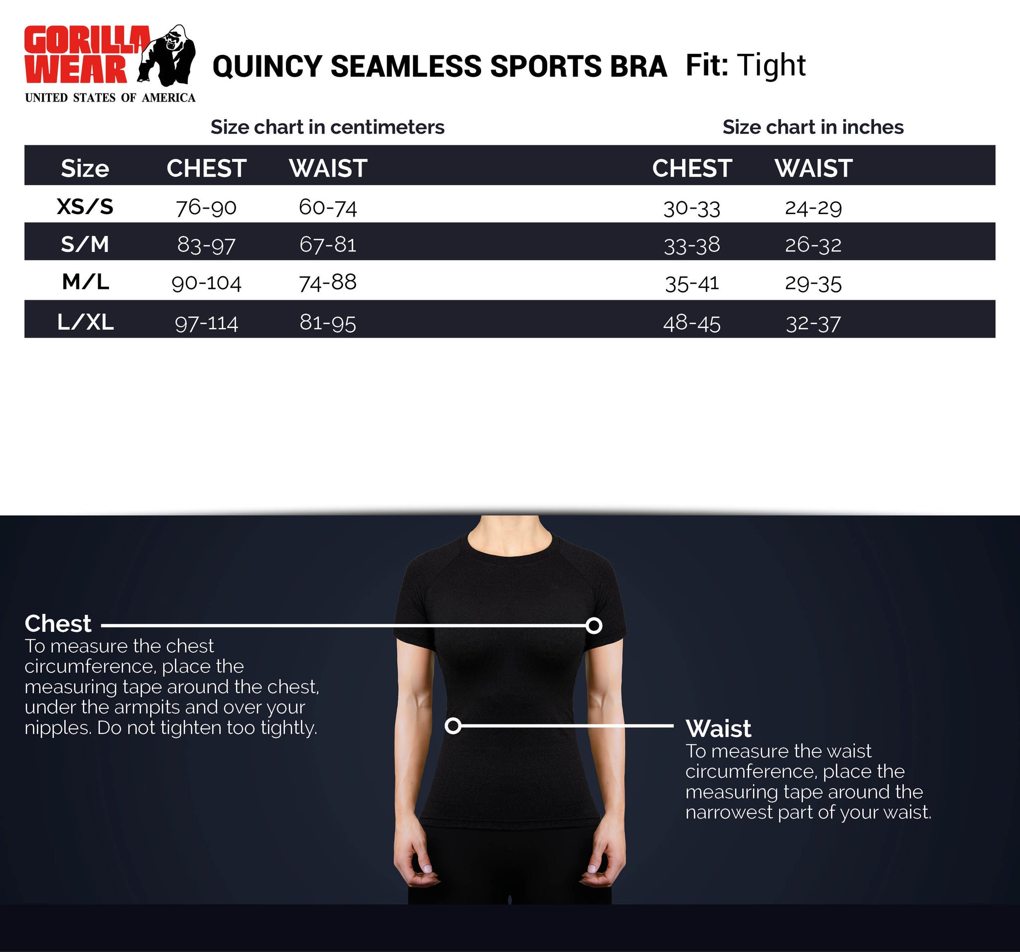 Gorilla Wear Quincy Seamless Sports Bra, grey melange