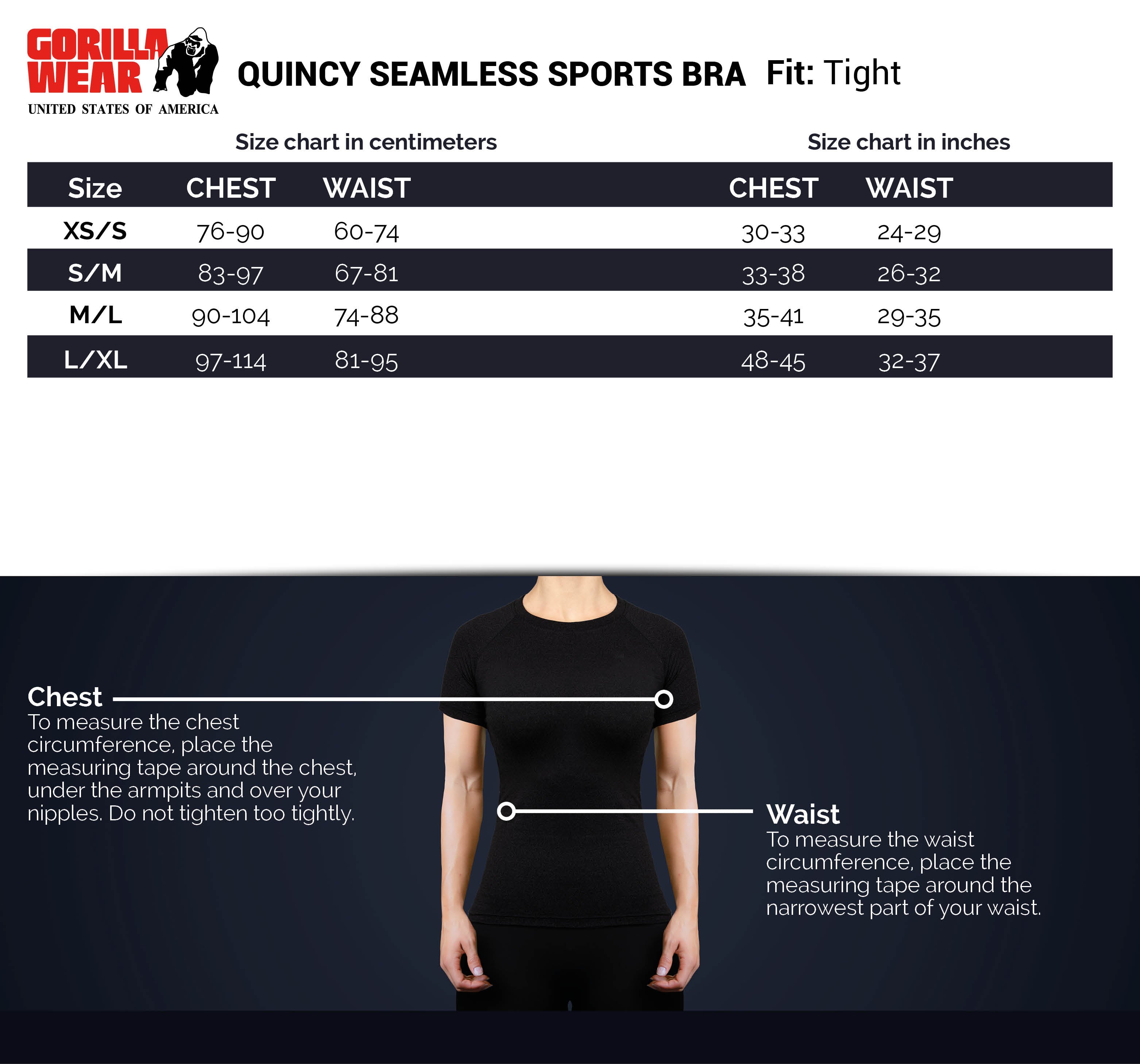 Gorilla Wear Quincy Seamless Sports Bra, grey melange