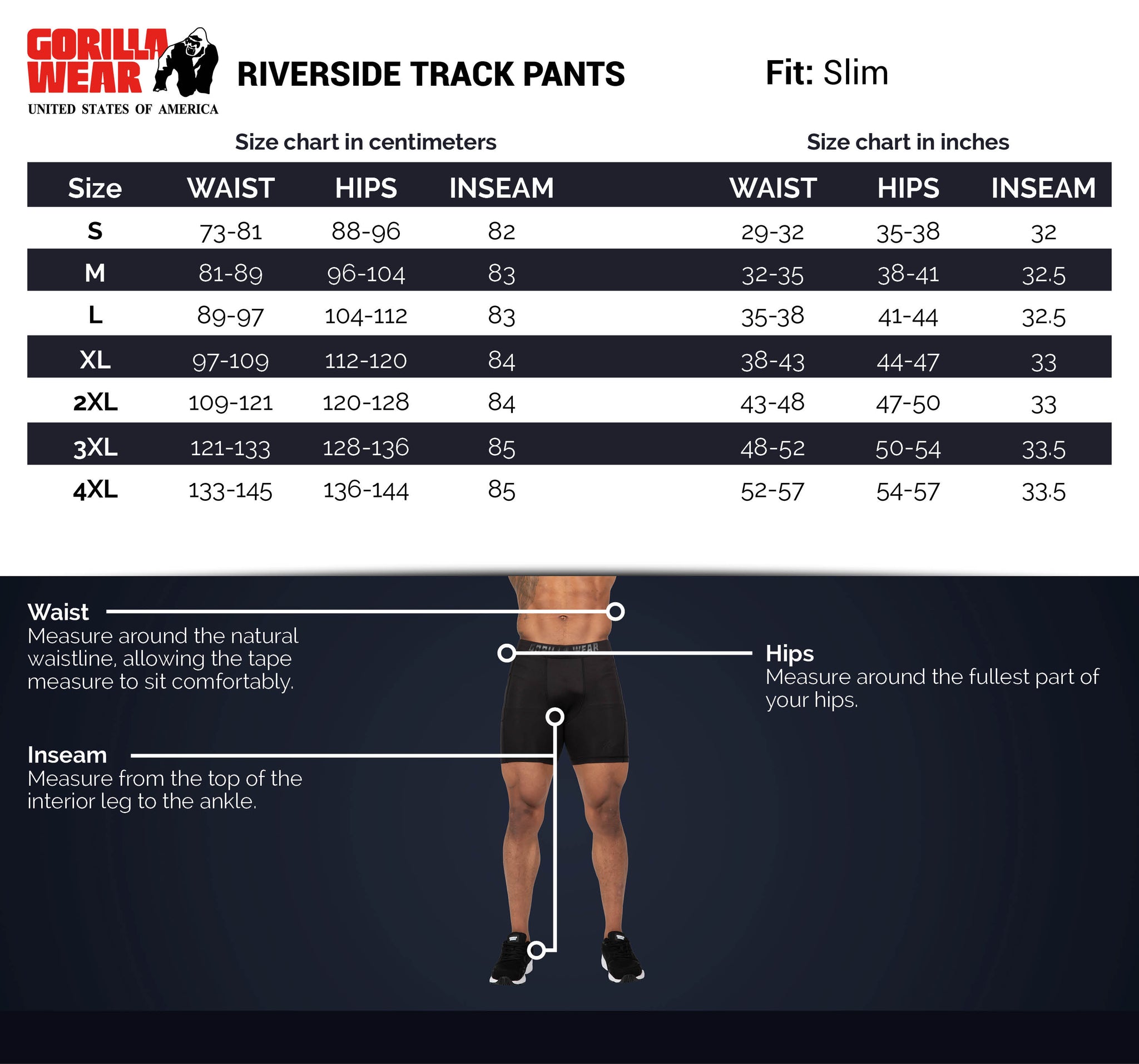 Gorilla Wear Riverside Track Pants, black