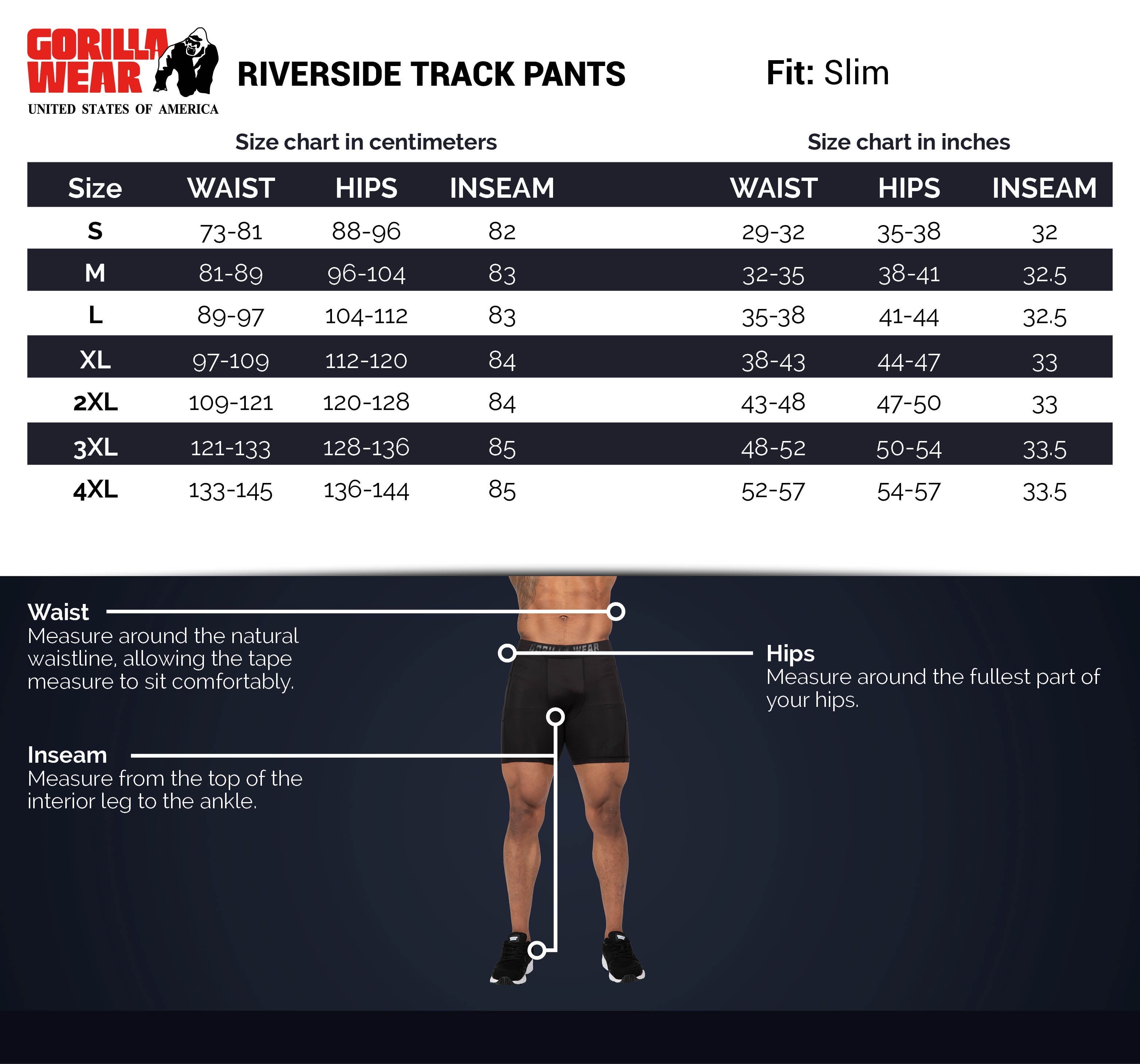 Gorilla Wear Riverside Track Pants, black