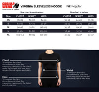 Gorilla Wear Virginia Sleeveless Hoodie, Svart