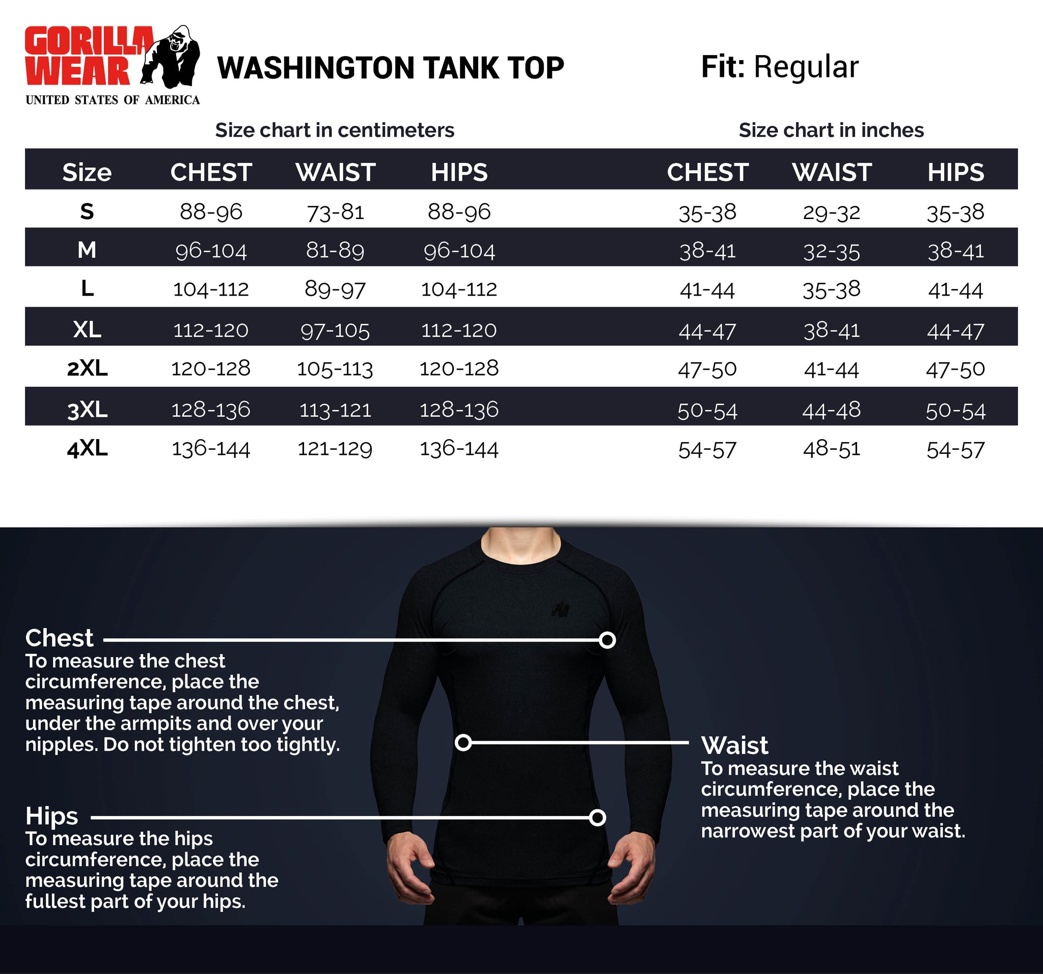 Gorilla Wear Washington Tank Top, black