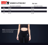 Gorilla Wear Träningsbälte 4 Inch Women's Lifting Belt, black
