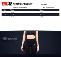Gorilla Wear Träningsbälte 4 Inch Women's Lifting Belt, black
