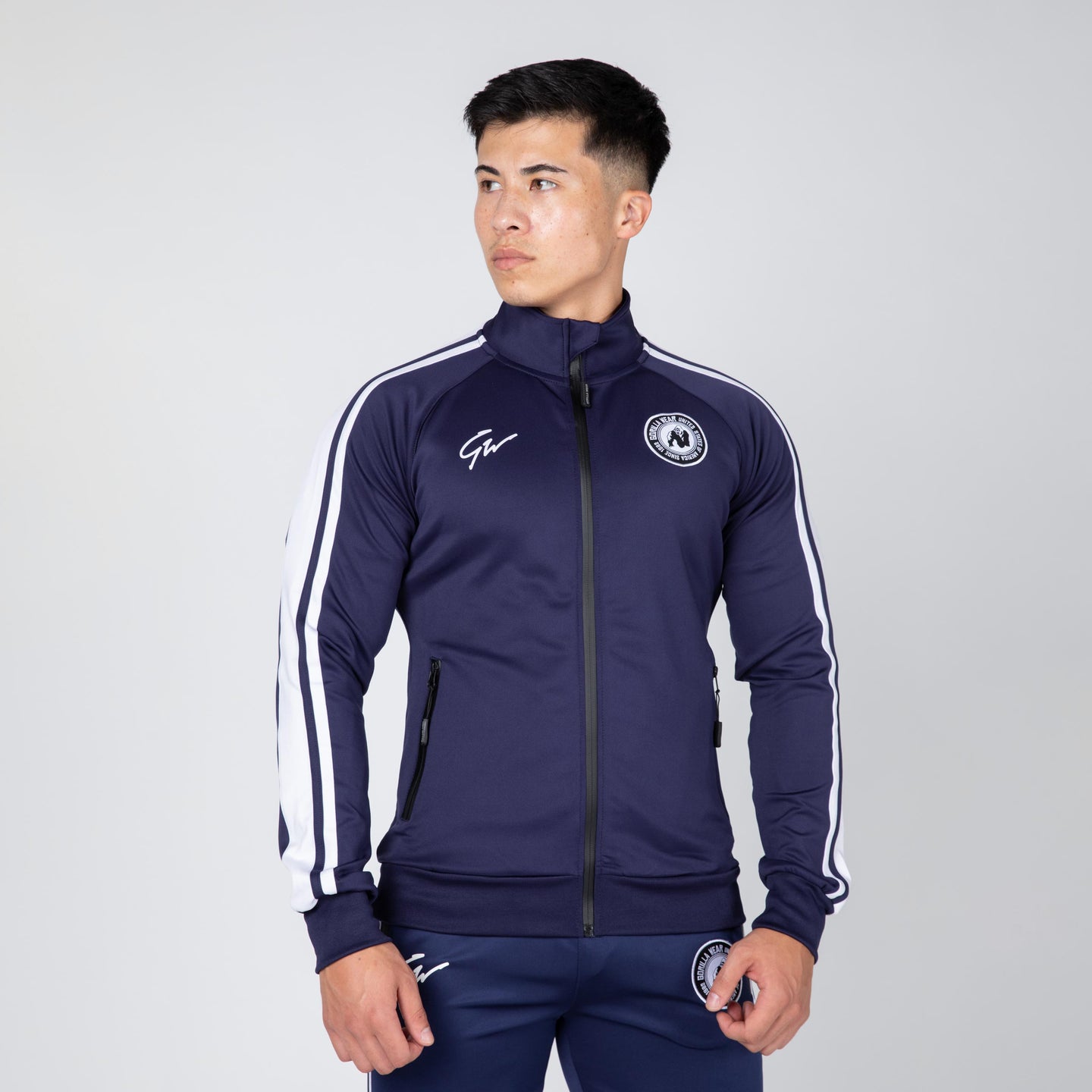 Gorilla Wear Stratford Track Jacket, Navy Blue