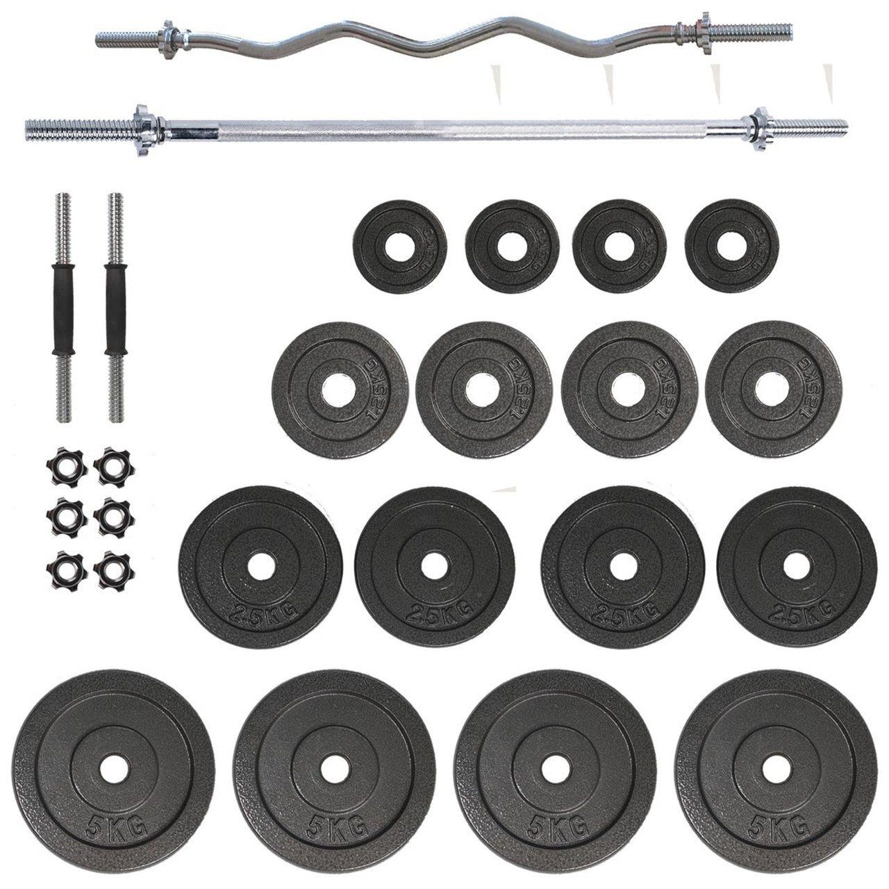 Barbell & Ez Bar Set 55 Kg.