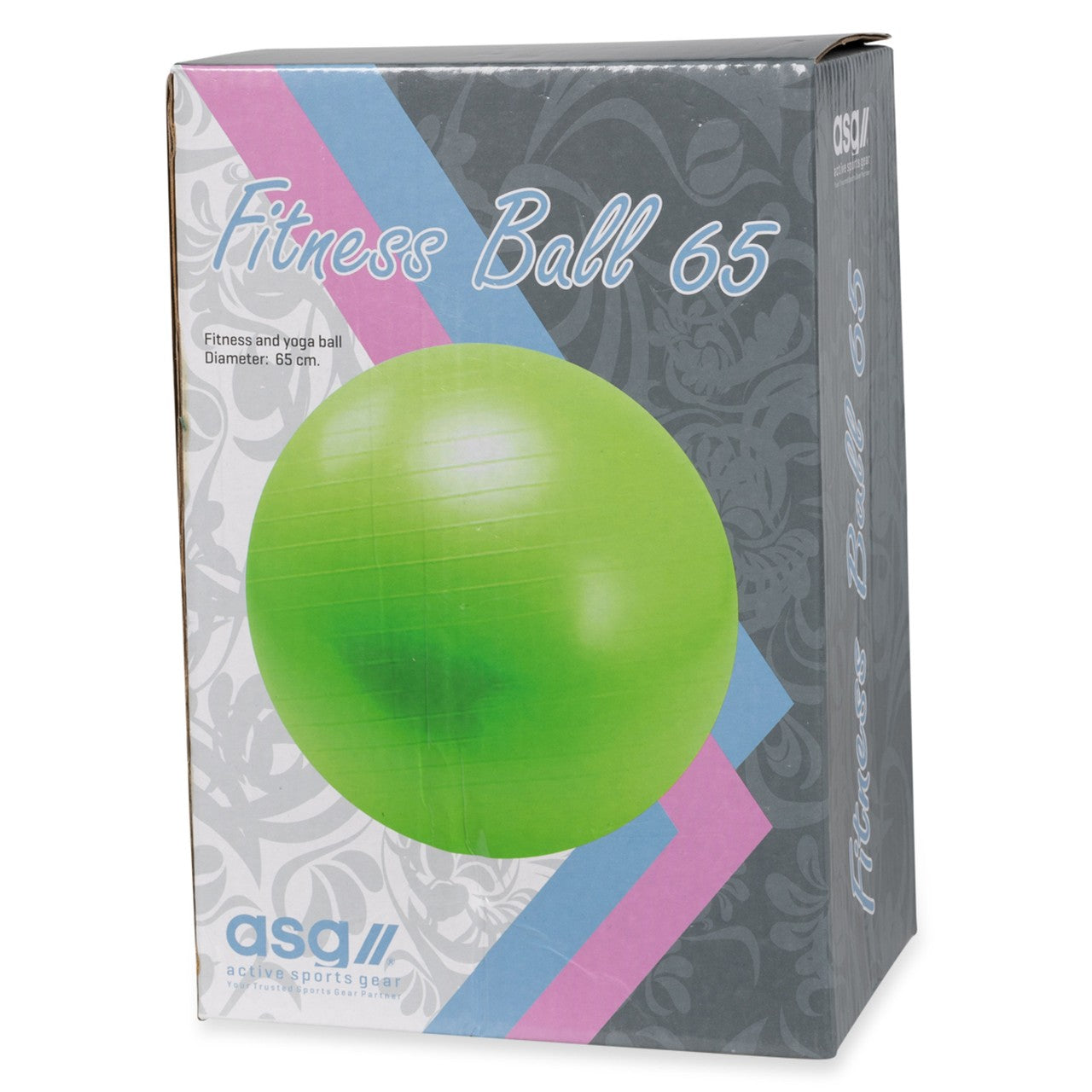 ASG Grön Fitnessboll – 65 cm Träningsboll för Balans, Bål & Funktionell Styrka