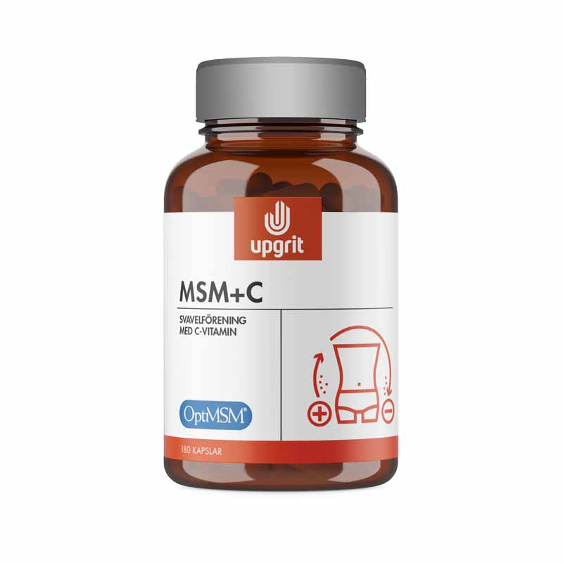 Upgrit MSM + C – 180 kapslar med Metylsulfonylmetan och C-vitami