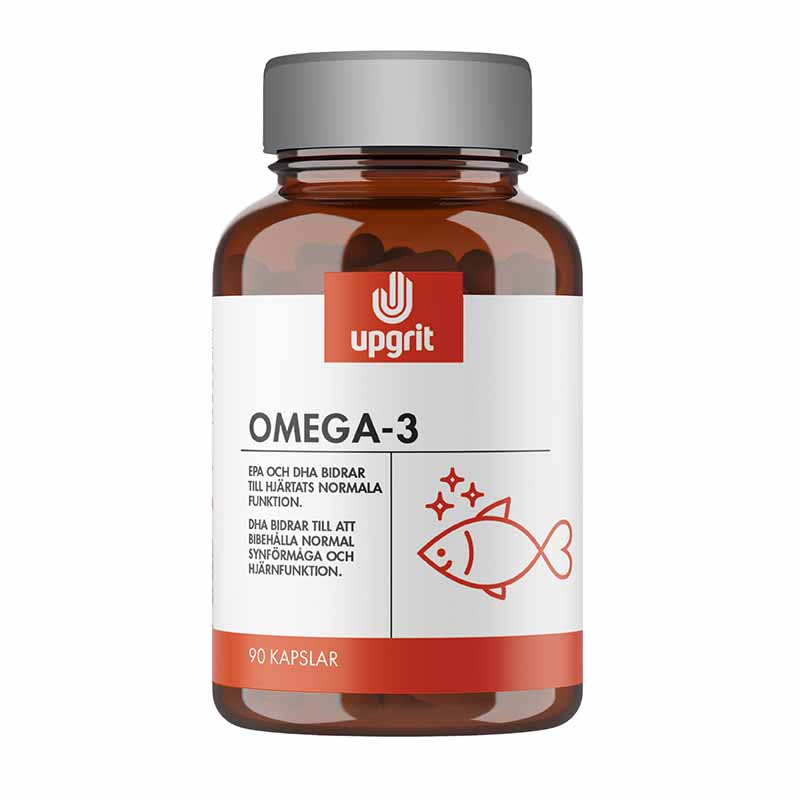 Upgrit Omega-3 – 90 kapslar med Högkoncentrerad Fiskolja från Golden Omega®