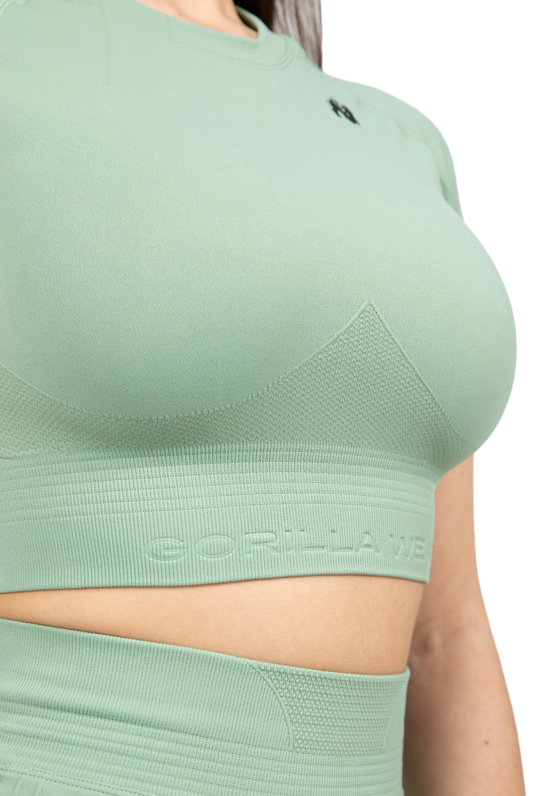 Gorilla Wear Whitney Seamless Crop Top, Grön