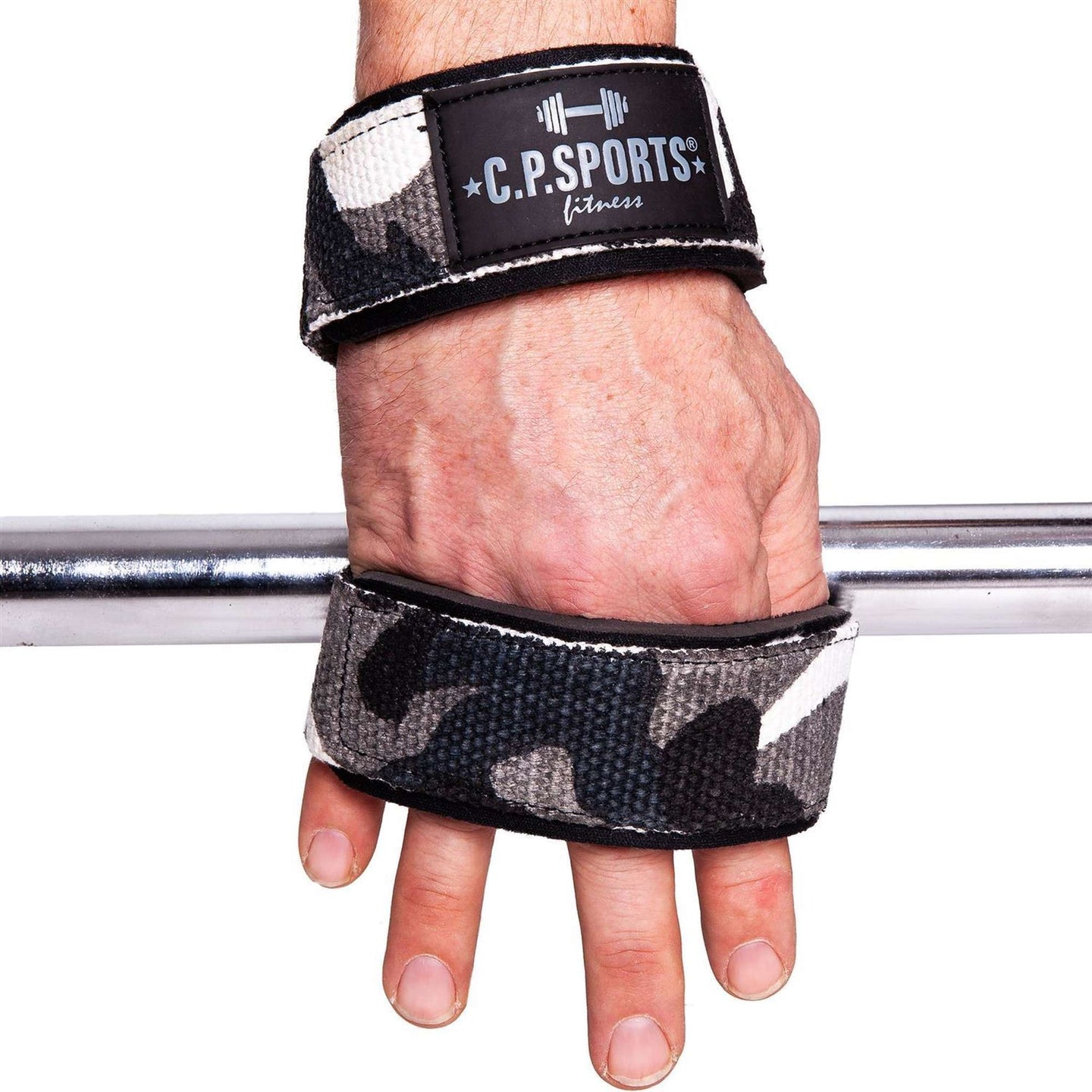 C.P Sports Figure 8 Straps - Lifting Loops, white camo
