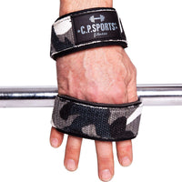 C.P Sports Figure 8 Straps - Lifting Loops, white camo